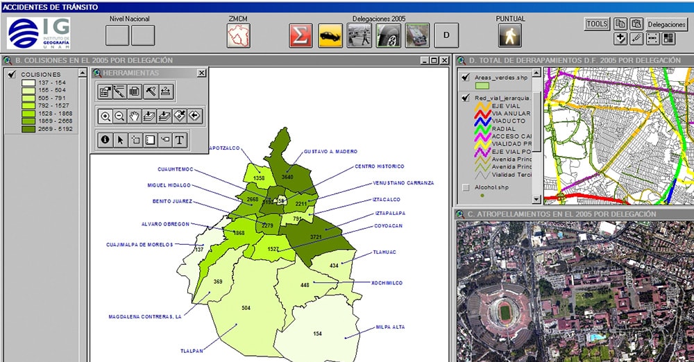 Sistema de Información Geográfica para la atención y prevención de accidentes de tránsito en el Distrito Federal
